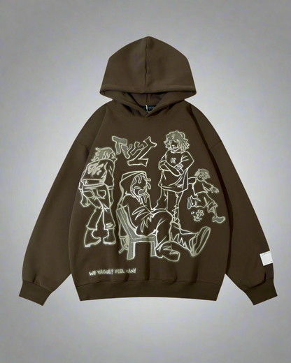 Vibrant Cartoon Streetwear Hoodie -  durable fabric hoodie - Vibrant Cartoon Streetwear Hoodie for Everyday Comfort - View 6