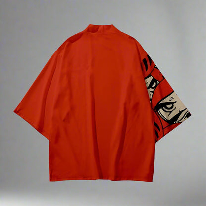 Vibrant Crimson Traditional Haori - traditional haori - Vibrant Crimson Traditional Haori for Stylish Layering - View 2