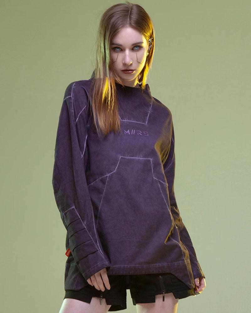 Vibrant Cyberpunk 3D Sweatshirt -  casual wear - Futuristic 3D Cyberpunk Sweatshirt for Stylish Comfort - View 6