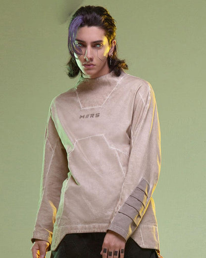 Vibrant Cyberpunk 3D Sweatshirt - futuristic techwear - Futuristic 3D Cyberpunk Sweatshirt for Stylish Comfort - View 3