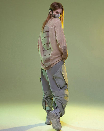 Vibrant Cyberpunk 3D Sweatshirt -  layering fashion - Futuristic 3D Cyberpunk Sweatshirt for Stylish Comfort - View 19