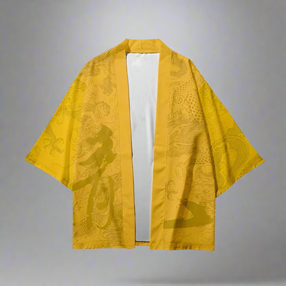 Vibrant Dragon Spirit Kimono - dragon kimono - Vibrant Dragon Spirit Haori Kimono for All Sizes - Main view