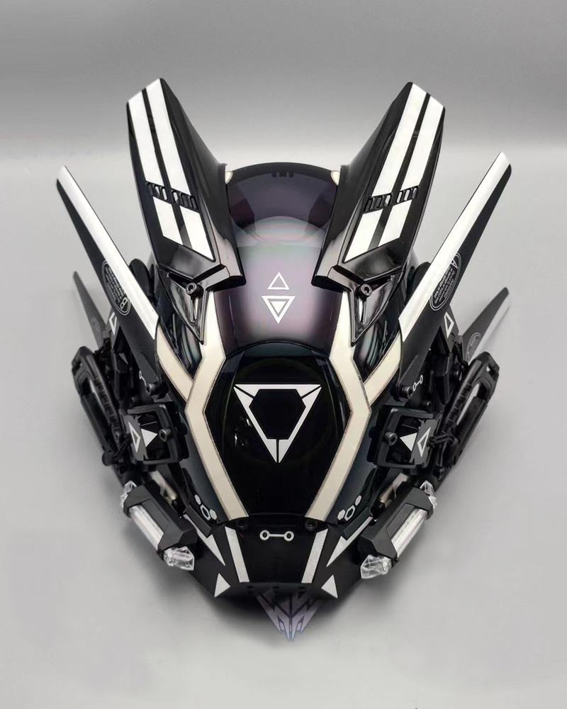 Vibrant LED Cyberpunk Helmet -  adjustable helmet - Vibrant LED Cyberpunk Helmet for Unique Style - View 4