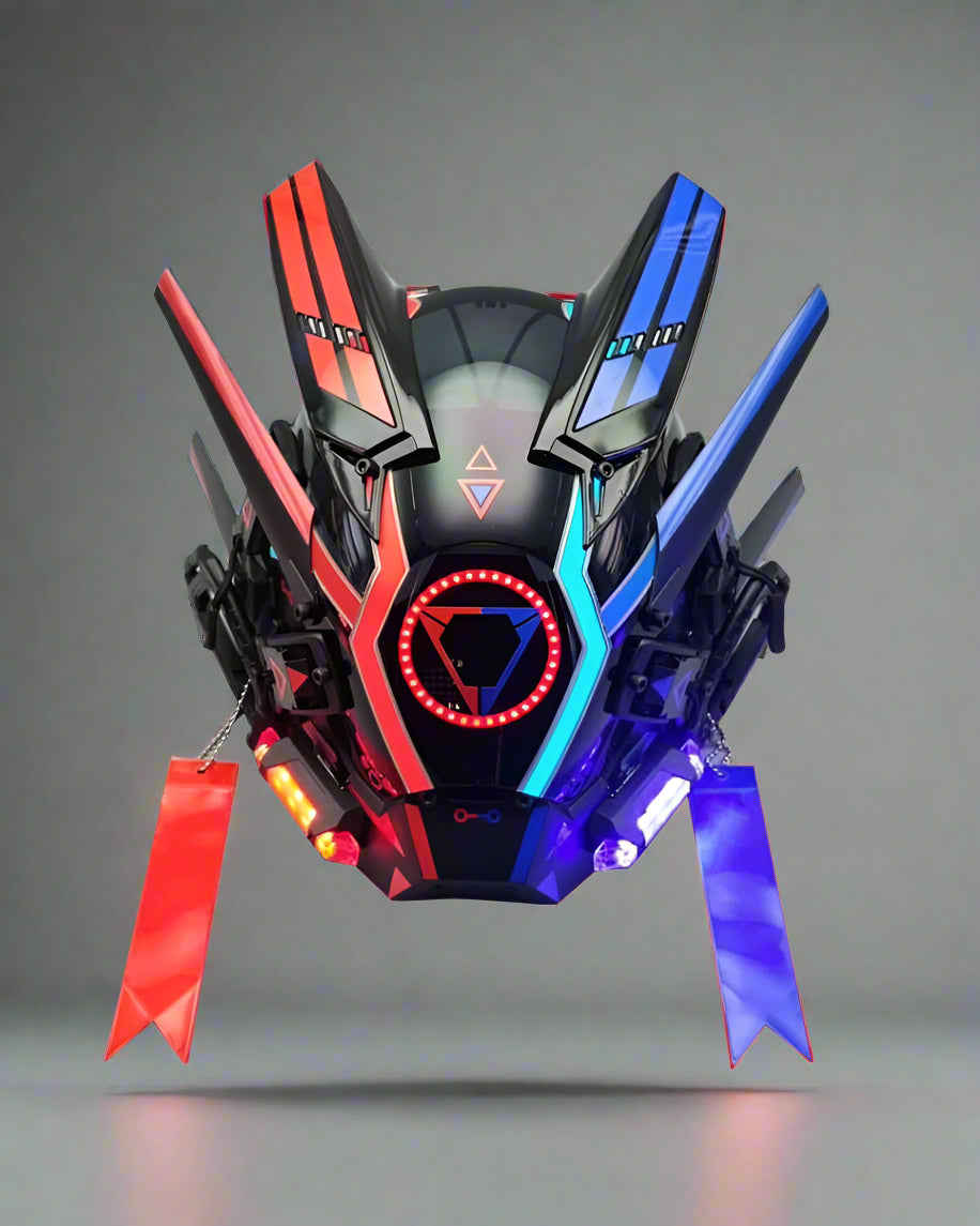Vibrant LED Cyberpunk Helmet - cyberpunk helmet - Vibrant LED Cyberpunk Helmet for Unique Style - Main view