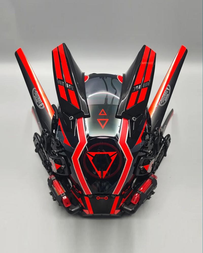 Vibrant LED Cyberpunk Helmet - cyberpunk mask - Vibrant LED Cyberpunk Helmet for Unique Style - View 2