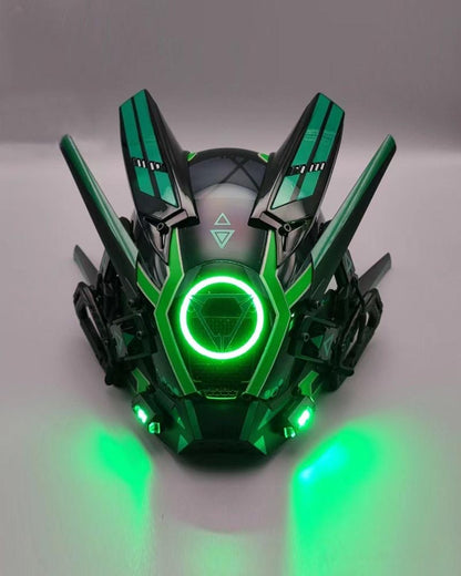 Vibrant LED Cyberpunk Helmet -  led helmet - Vibrant LED Cyberpunk Helmet for Unique Style - View 6