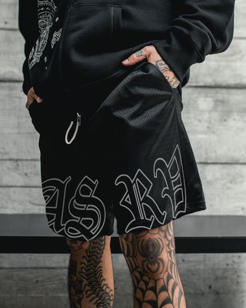 Vibrant Mesh Sport Shorts for Men - color-blocking mesh shorts - Breathable Color-Blocking Mesh Shorts for Men - Main view