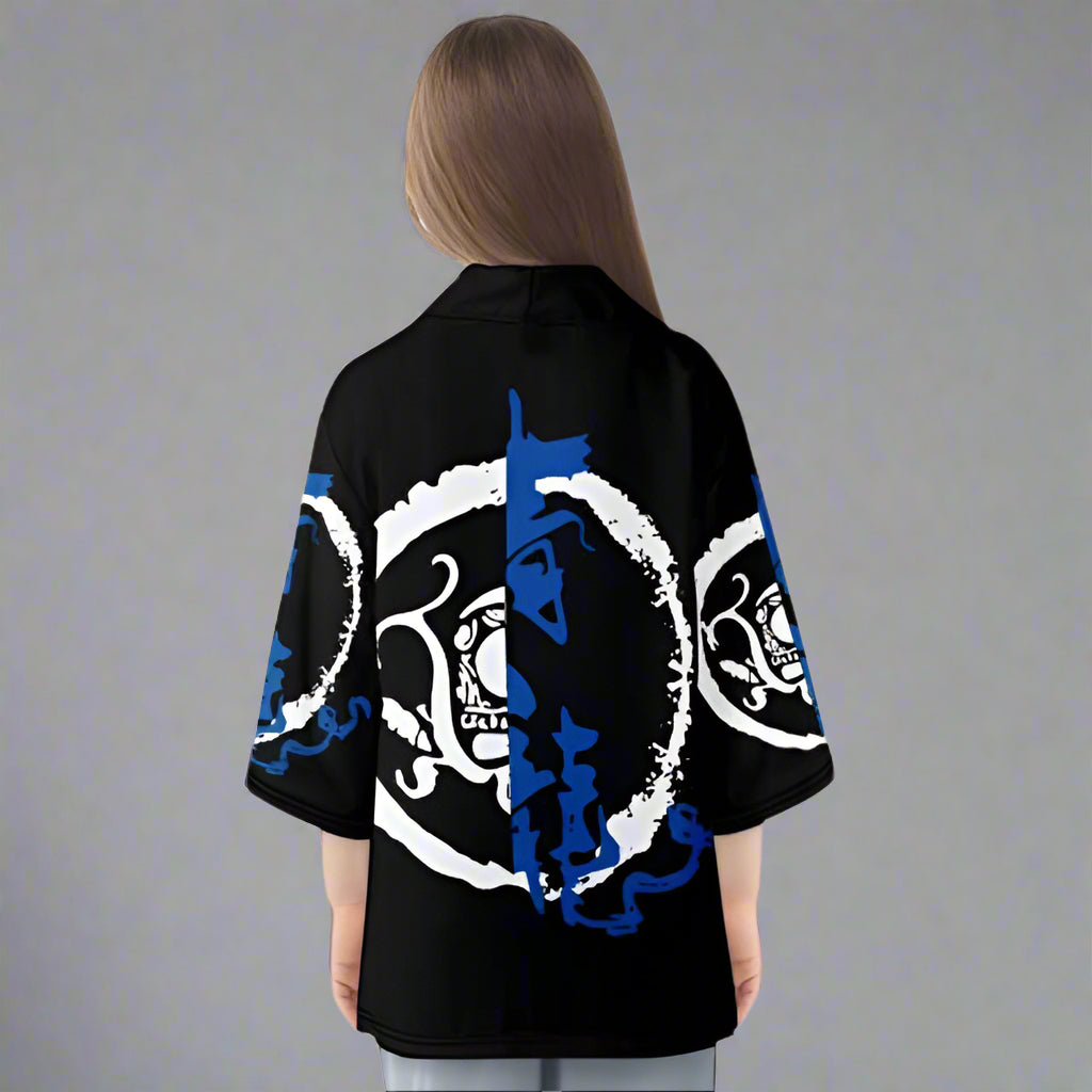 Vibrant Red and White Kimono -  modern kimono - Red and White Kimono Jacket with Floral Prints - View 7