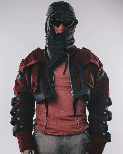 Vibrant Red Boxing Jacket -  athletic fashion - Vibrant Red Boxing Jacket for Stylish Comfort - View 3