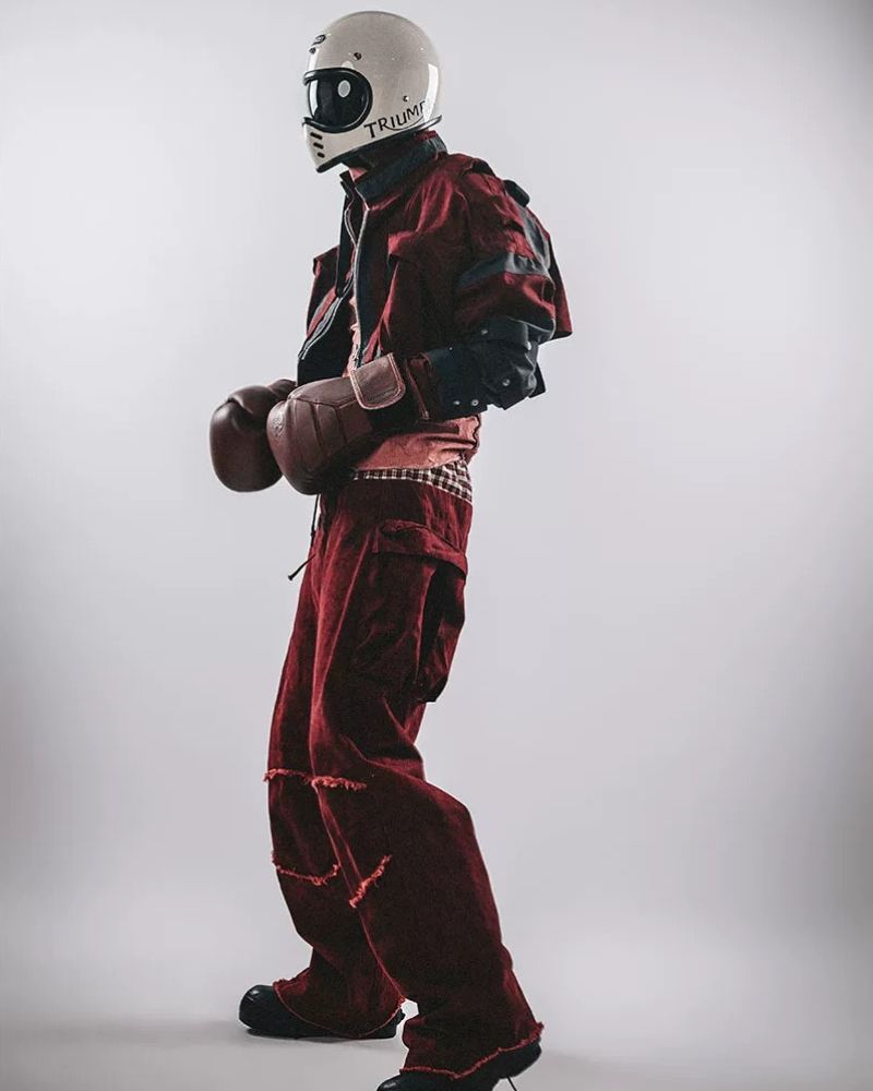 Vibrant Red Boxing Jacket -  durable cotton jacket - Vibrant Red Boxing Jacket for Stylish Comfort - View 6