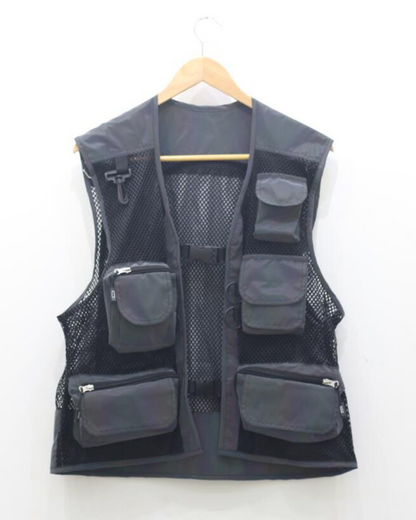Vibrant Reflective Multi-Pocket Vest - reflective vest - Vibrant Reflective Multi-Pocket Vest for Street Style - View 8