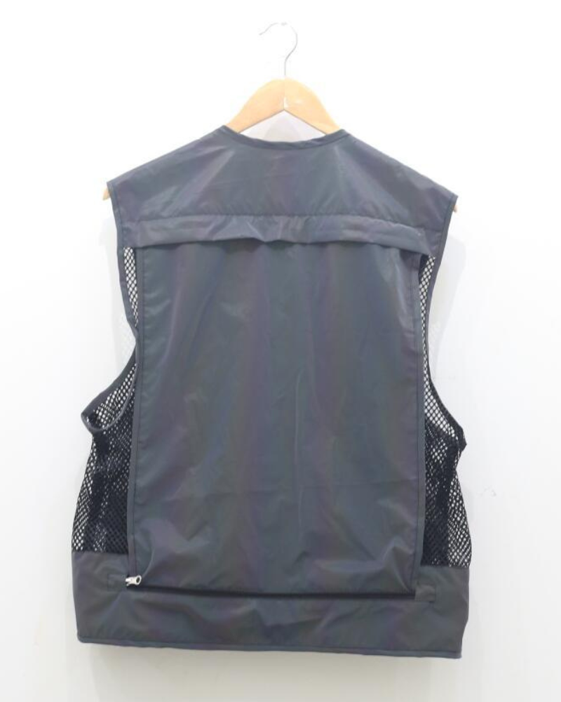 Vibrant Reflective Multi-Pocket Vest - techwear vest - Vibrant Reflective Multi-Pocket Vest for Street Style - View 9