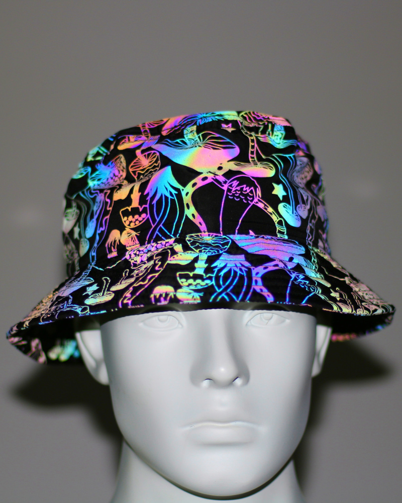 Vibrant Reflective Rainbow Bucket Hat - bucket hat - Reflective Rainbow Bucket Hat for Stylish Looks - View 8