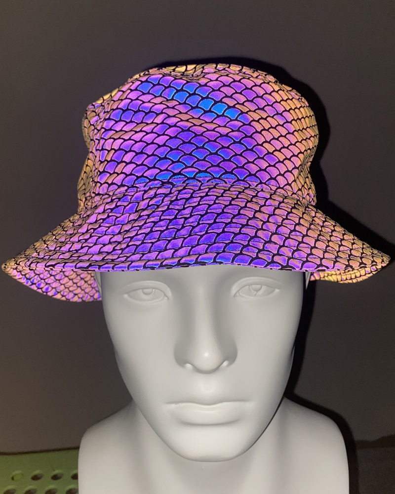 Vibrant Reflective Rainbow Bucket Hat -  rainbow hat - Reflective Rainbow Bucket Hat for Stylish Looks - View 10