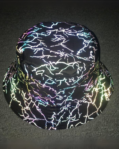 Vibrant Reflective Rainbow Bucket Hat -  rainbow hat - Reflective Rainbow Bucket Hat for Stylish Looks - View 3