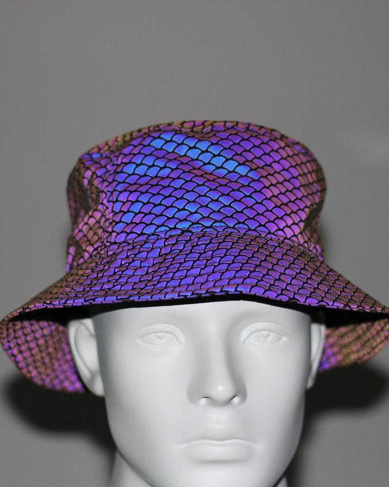 Vibrant Reflective Rainbow Bucket Hat -  reflective design - Reflective Rainbow Bucket Hat for Stylish Looks - View 11