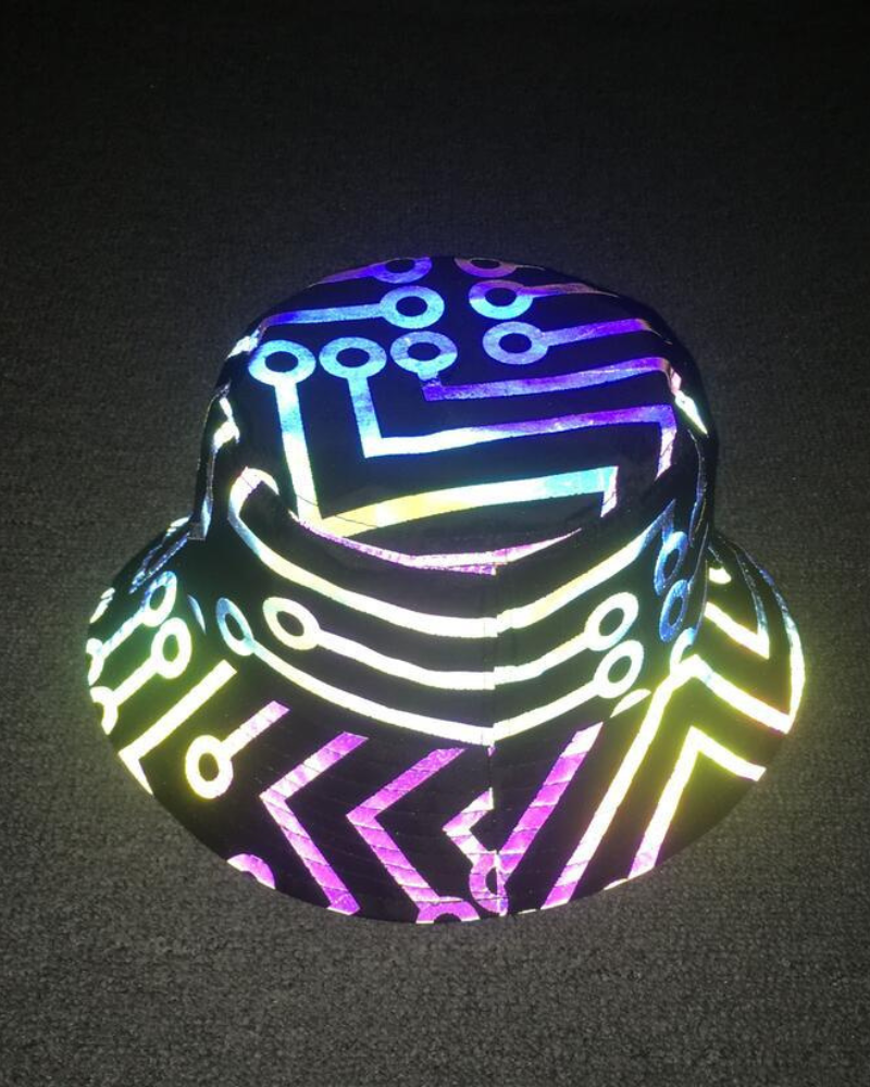 Vibrant Reflective Rainbow Bucket Hat - stylish bucket hat - Reflective Rainbow Bucket Hat for Stylish Looks - View 2