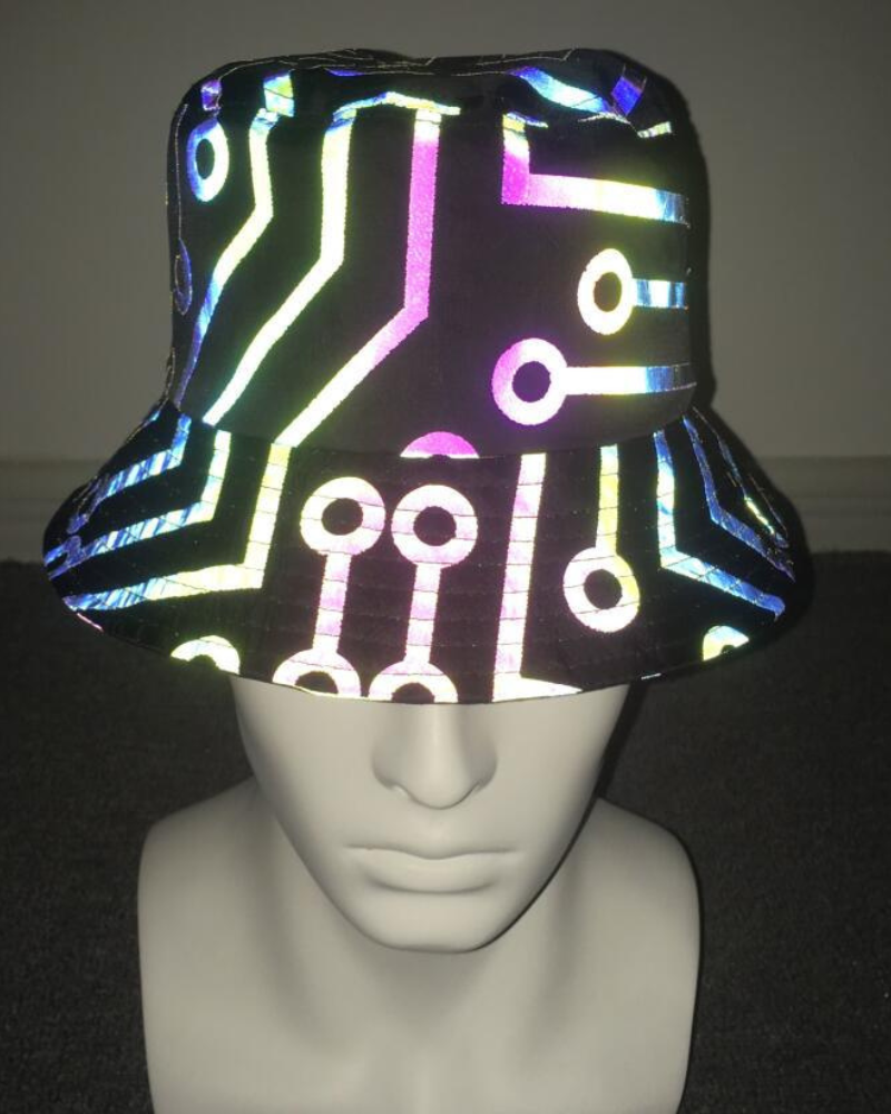 Vibrant Reflective Rainbow Bucket Hat - stylish bucket hat - Reflective Rainbow Bucket Hat for Stylish Looks - View 9