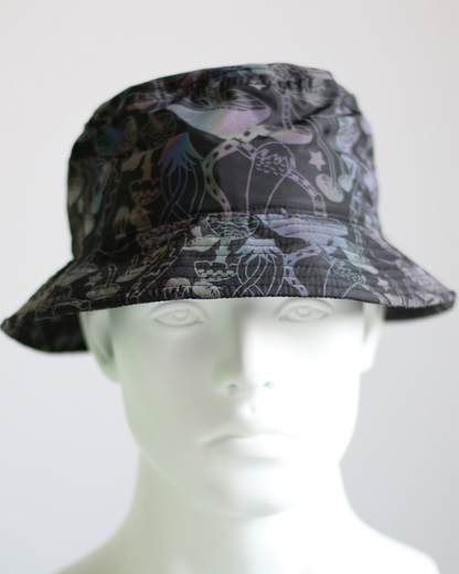 Vibrant Reflective Rainbow Bucket Hat -  techwear accessories - Reflective Rainbow Bucket Hat for Stylish Looks - View 20