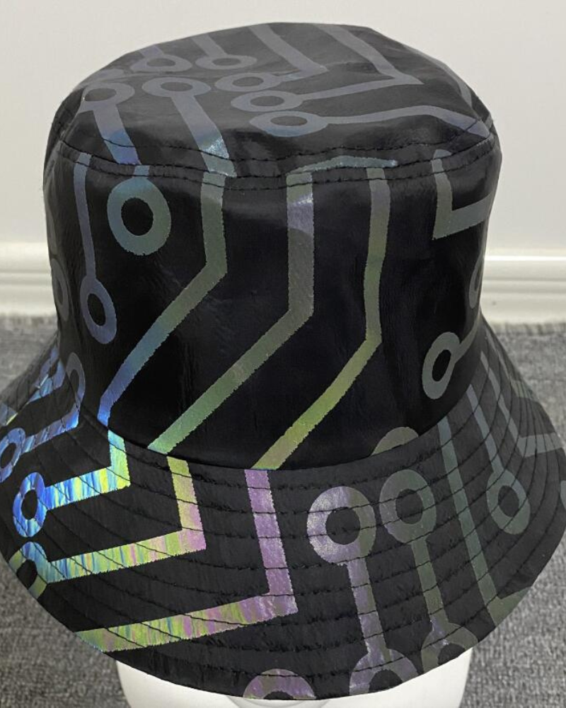 Vibrant Reflective Rainbow Bucket Hat -  trendy hat - Reflective Rainbow Bucket Hat for Stylish Looks - View 21