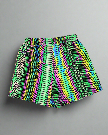 Vibrant Reflective Running Shorts -  colorful shorts - Vibrant Reflective Running Shorts for Stylish Athletes - View 3
