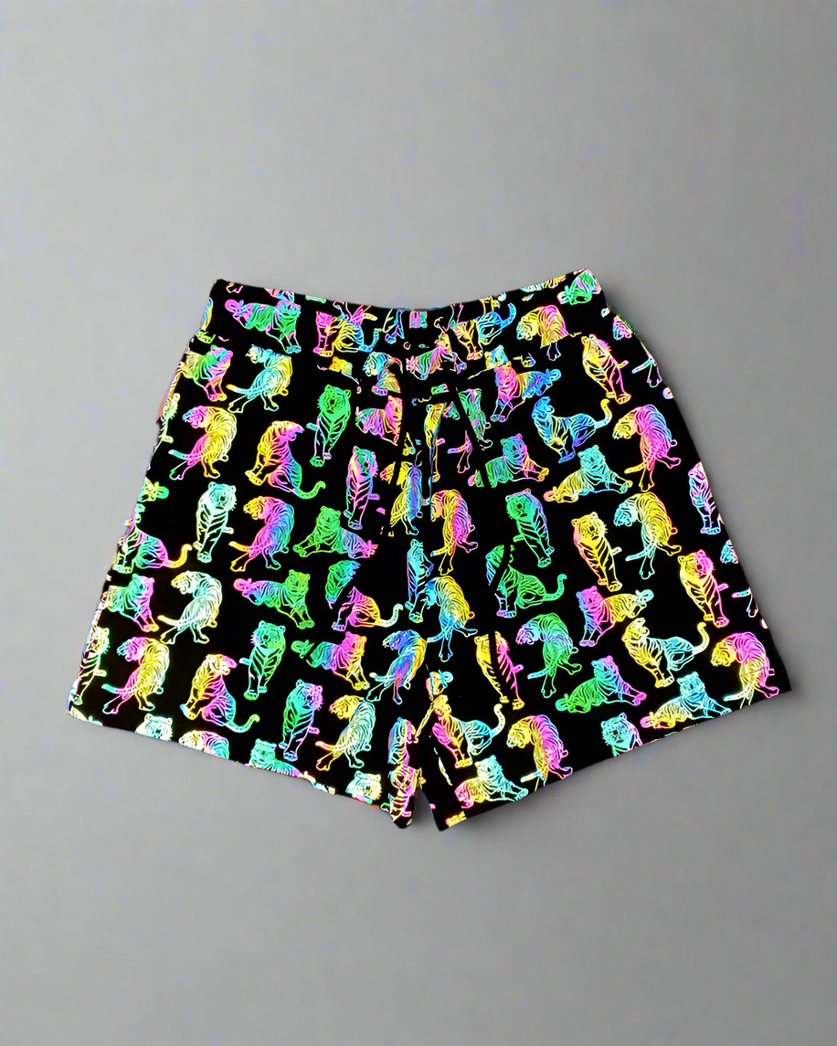 Vibrant Reflective Running Shorts -  men's shorts - Vibrant Reflective Running Shorts for Stylish Athletes - View 5
