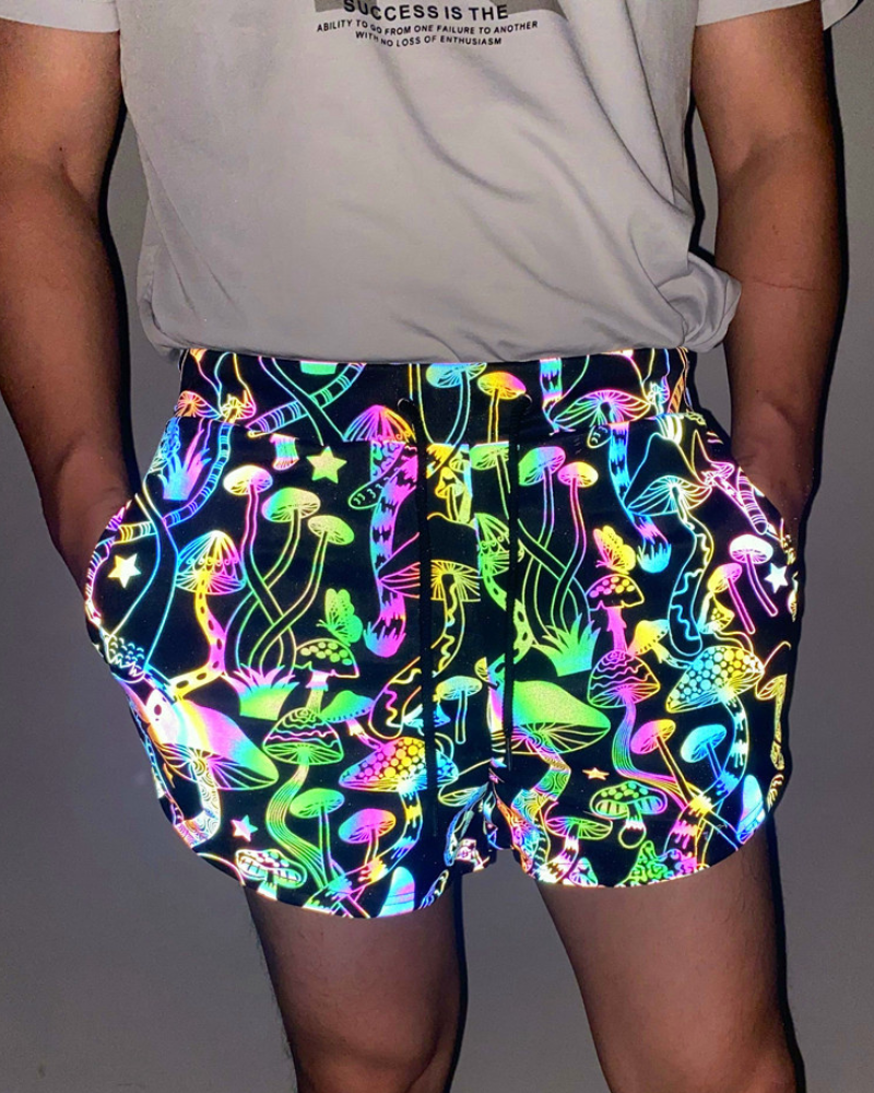 Vibrant Reflective Running Shorts -  reflective shorts - Vibrant Reflective Running Shorts for Stylish Athletes - View 13