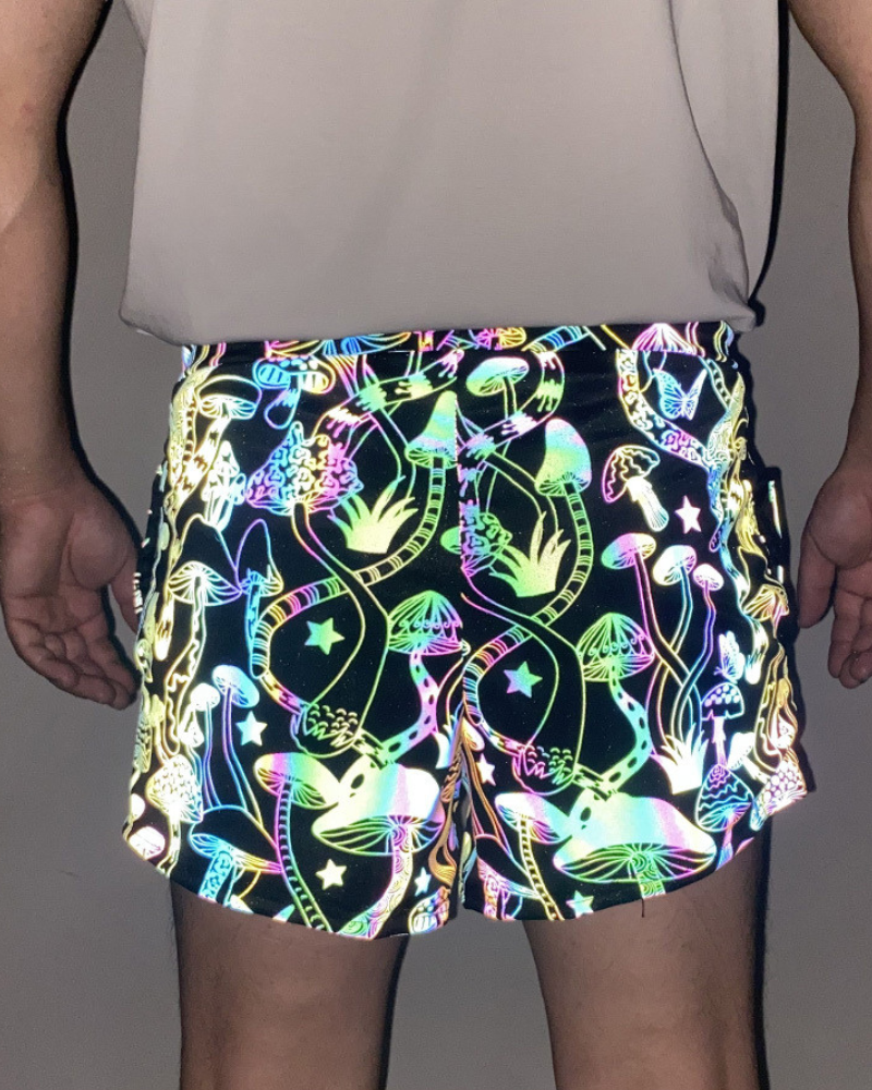 Vibrant Reflective Running Shorts -  stylish running shorts - Vibrant Reflective Running Shorts for Stylish Athletes - View 14