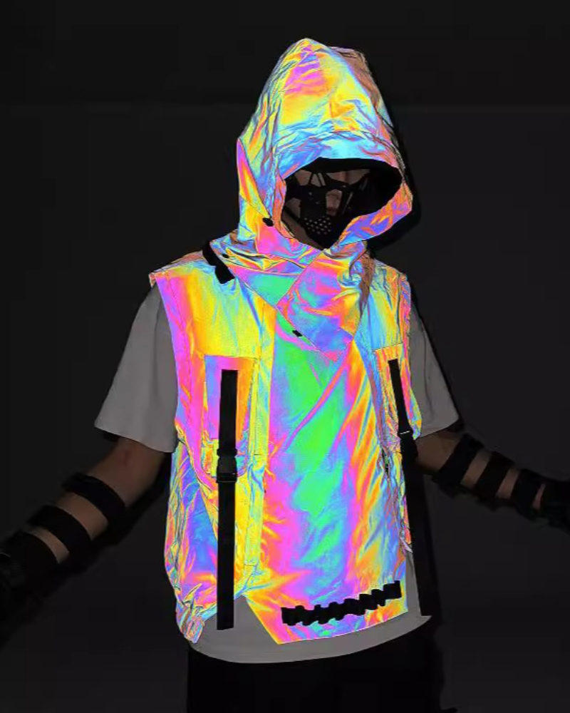 Vibrant Reflective Tactical Vest -  outdoor gear - Vibrant Reflective Tactical Vest for Style and Safety - View 4