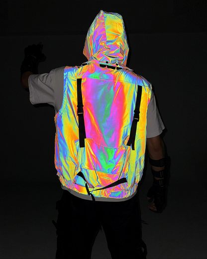Vibrant Reflective Tactical Vest -  party wear - Vibrant Reflective Tactical Vest for Style and Safety - View 5
