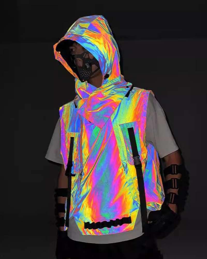 Vibrant Reflective Tactical Vest - reflective fabric vest - Vibrant Reflective Tactical Vest for Style and Safety - Main view