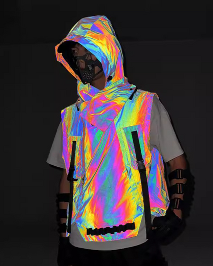 Vibrant Reflective Tactical Vest - reflective fabric vest - Vibrant Reflective Tactical Vest for Style and Safety - Main view