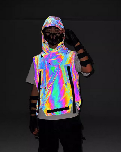 Vibrant Reflective Tactical Vest -  reflective vest - Vibrant Reflective Tactical Vest for Style and Safety - View 6