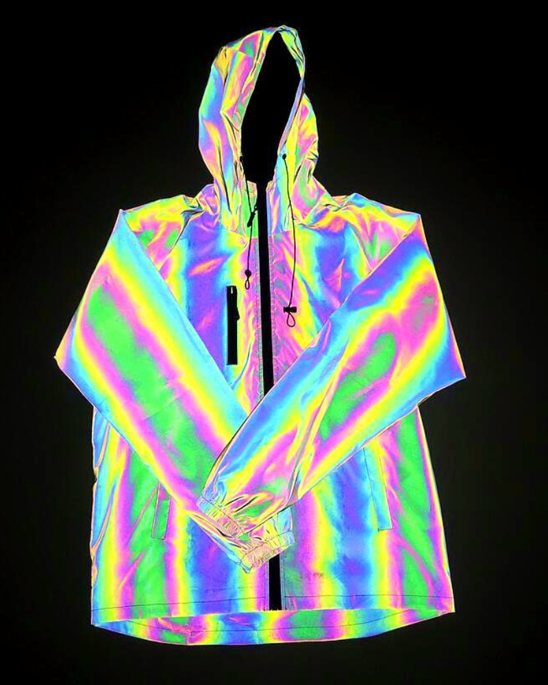Vibrant Reflective Tech Jacket -  hooded jacket - Vibrant Reflective Tech Jacket for Urban Explorers - View 6