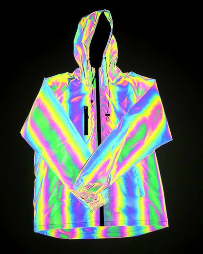 Vibrant Reflective Tech Jacket -  hooded jacket - Vibrant Reflective Tech Jacket for Urban Explorers - View 6