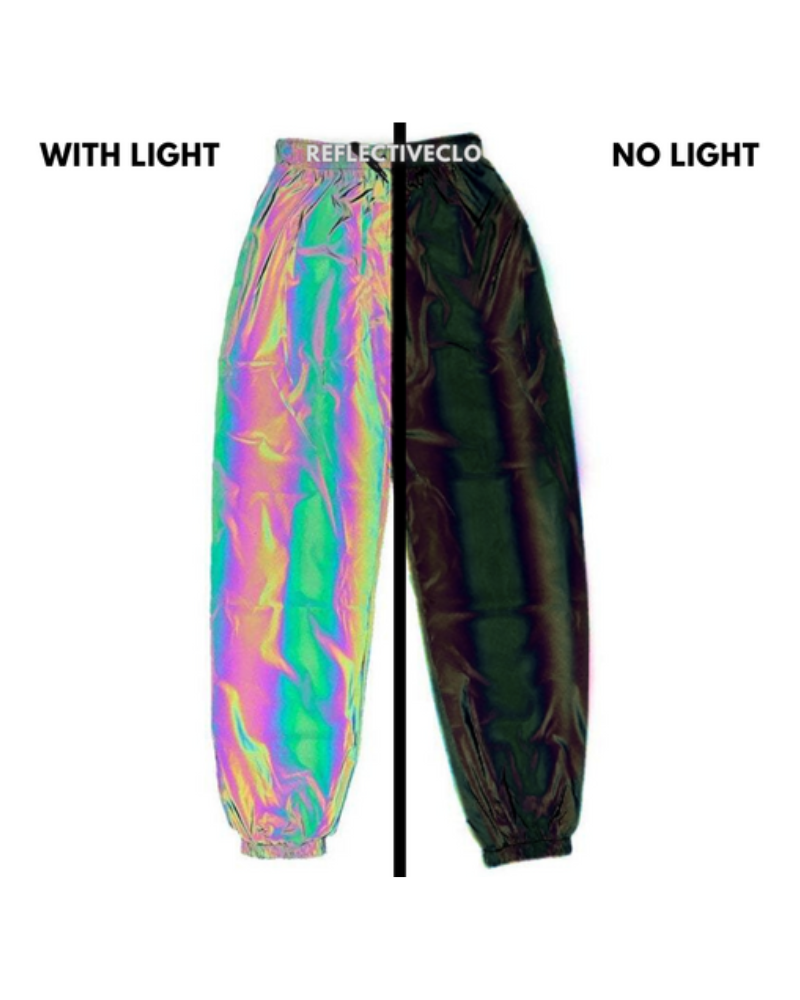 Vibrant Reflective Tech Pants -  colorful pants - Colorful Reflective Tech Pants for Rave and Festivals - View 4