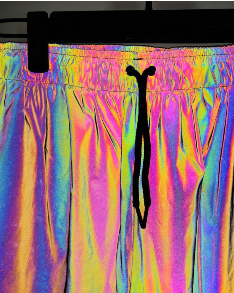 Vibrant Reflective Tech Pants -  pants for rave wear - Colorful Reflective Tech Pants for Rave and Festivals - View 7