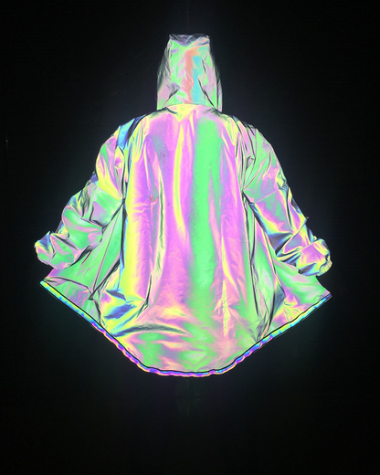Vibrant Reflective Techwear Jacket -  durable urban jacket - Reflective Techwear Jacket in Black for Urban Fashion - View 13
