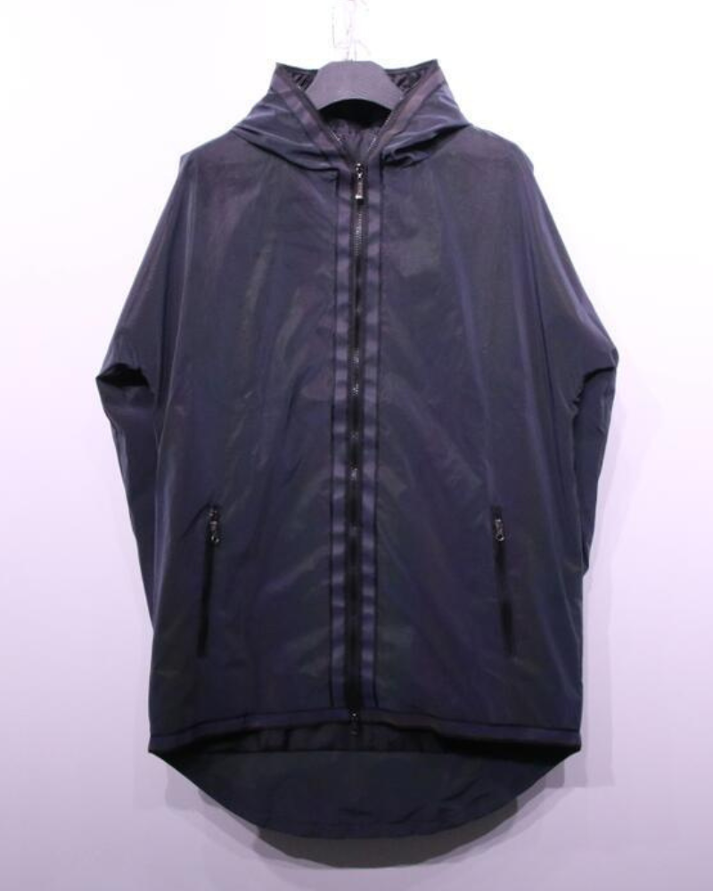 Vibrant Reflective Techwear Jacket - reflective techwear clothing - Reflective Techwear Jacket in Black for Urban Fashion - View 2