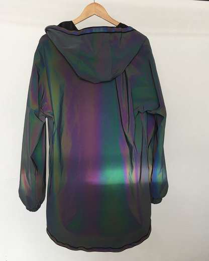 Vibrant Reflective Techwear Jacket -  urban style - Reflective Techwear Jacket in Black for Urban Fashion - View 16