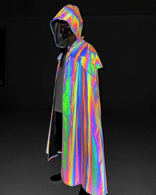 Vibrant Reflective Wizard Cloak - techwear wizard cloak - Vibrant Reflective Wizard Cloak for Themed Wear - Main view