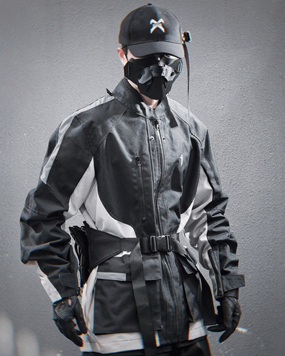 Vibrant Stitch Outdoor Jacket - contrast color stitching - Vibrant Stitch Outdoor Jacket for Techwear Style - Main view