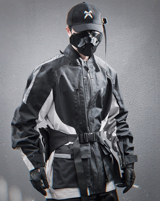 Vibrant Stitch Outdoor Jacket - contrast color stitching - Vibrant Stitch Outdoor Jacket for Techwear Style - Main view