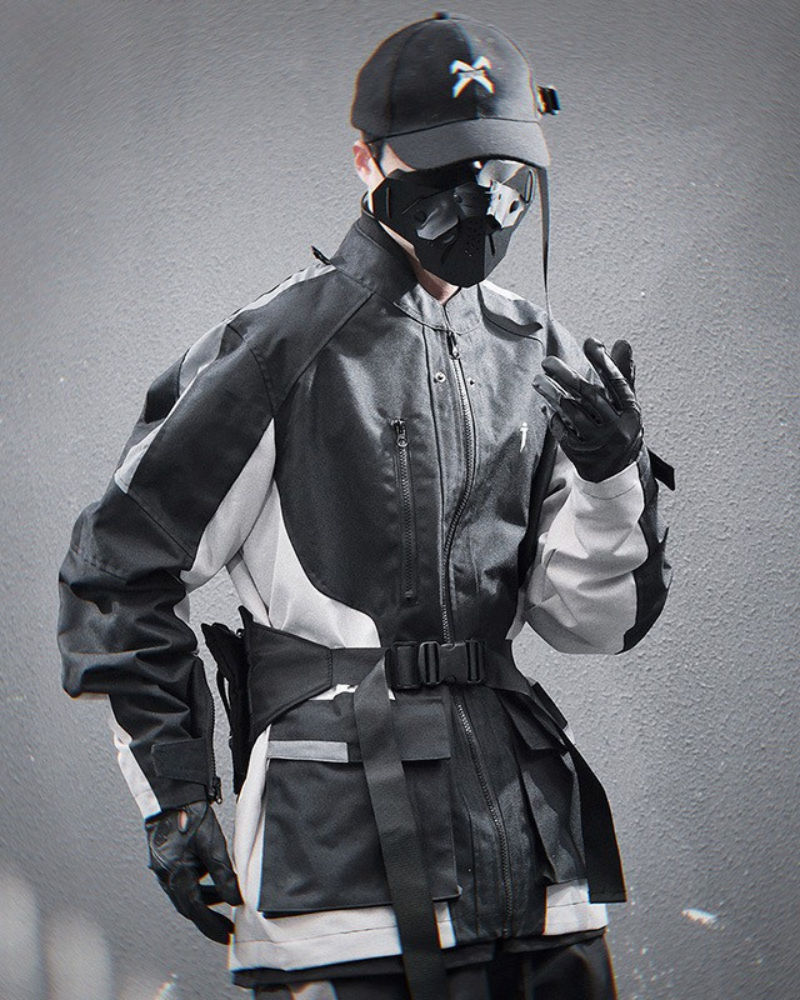 Vibrant Stitch Outdoor Jacket - outdoor jacket - Vibrant Stitch Outdoor Jacket for Techwear Style - View 2