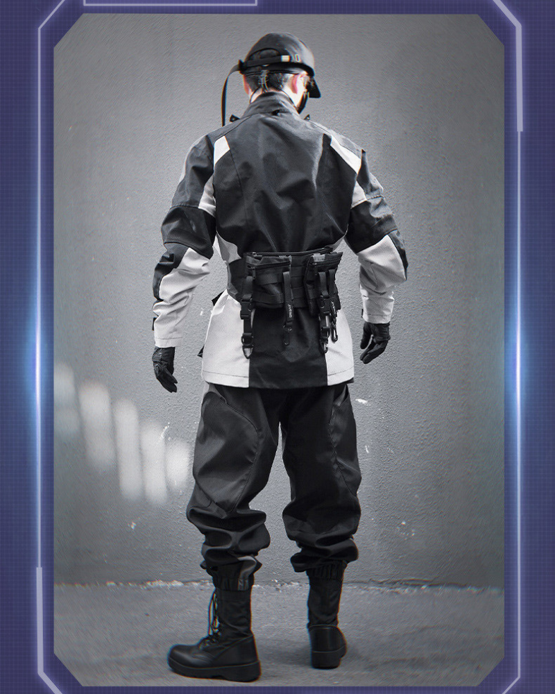 Vibrant Stitch Outdoor Jacket -  streetwear - Vibrant Stitch Outdoor Jacket for Techwear Style - View 6