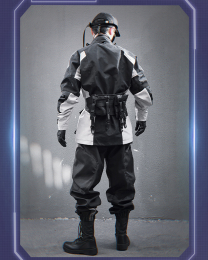 Vibrant Stitch Outdoor Jacket -  streetwear - Vibrant Stitch Outdoor Jacket for Techwear Style - View 6