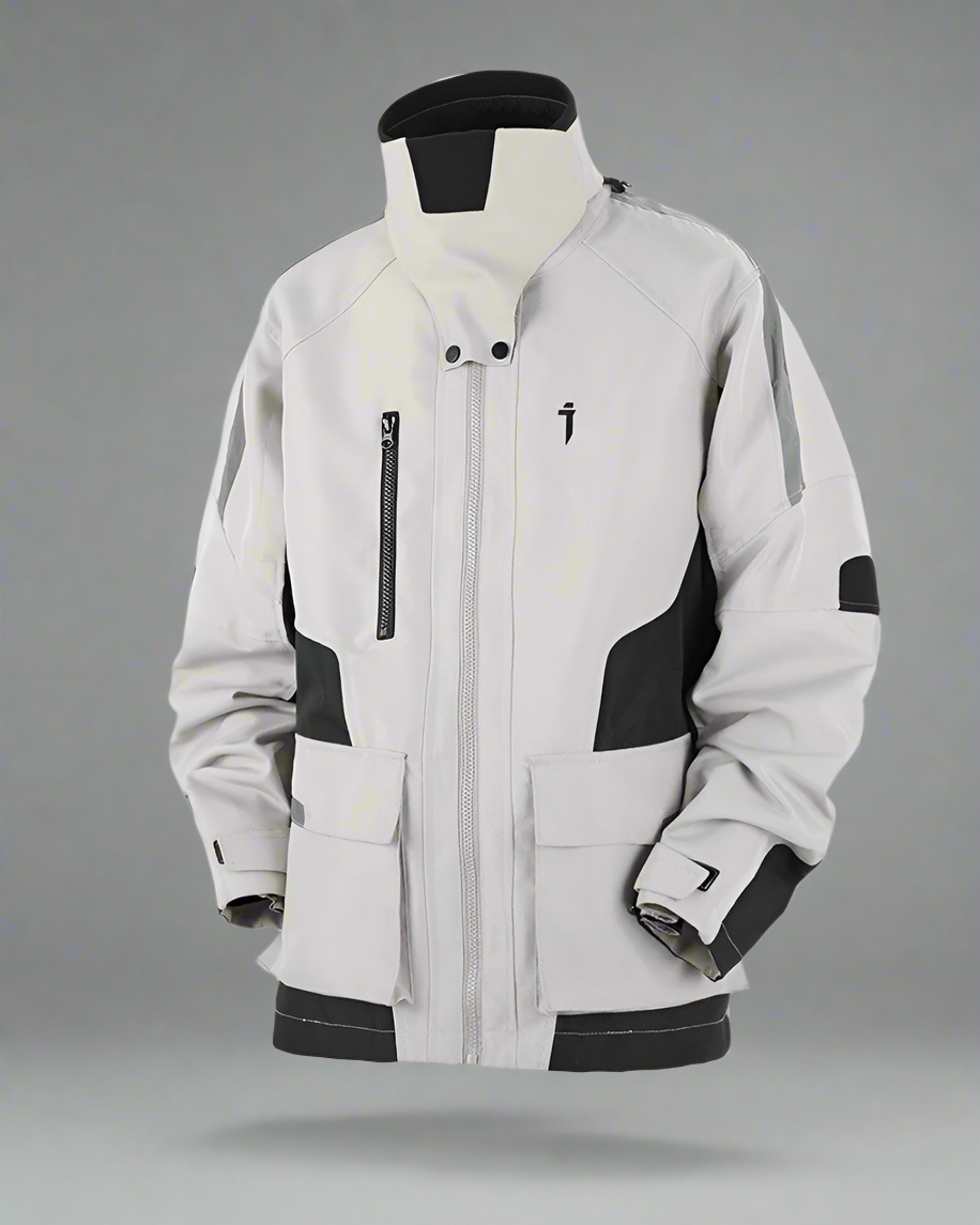 Vibrant Stitch Outdoor Jacket -  stylish jacket - Vibrant Stitch Outdoor Jacket for Techwear Style - View 7