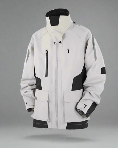 Vibrant Stitch Outdoor Jacket -  stylish jacket - Vibrant Stitch Outdoor Jacket for Techwear Style - View 7