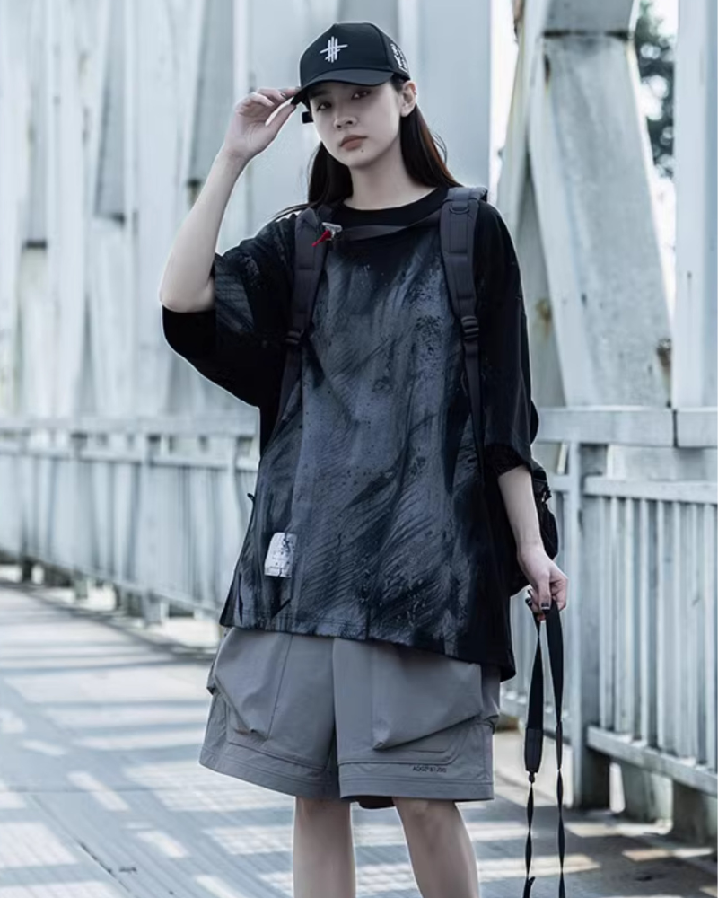 Vibrant Tie-Dye Graphic Tee -  premium cotton - Vibrant Tie-Dye Graphic Tee for All-Day Comfort - View 5