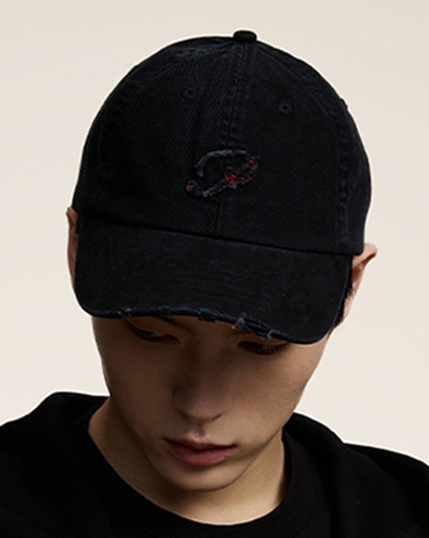 Vintage Logo Embroidered Cap -  adjustable fit - Distressed Vintage Logo Embroidered Cap - View 17
